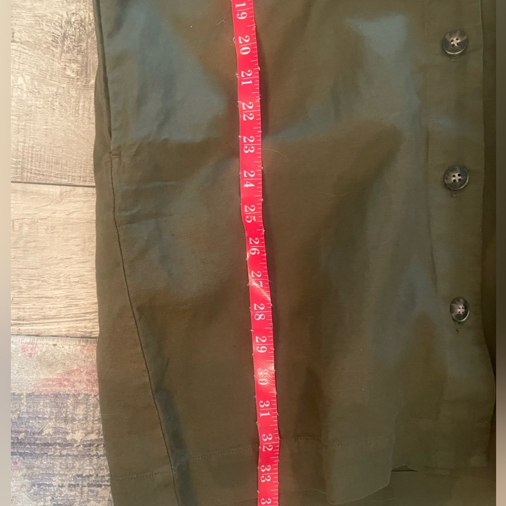 Faherty Olive Shirt‑Style Midi Dress - Picture 5 of 9